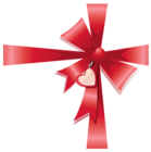 Valentine Decorative Bow with Heart PNG Clipart
