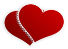 Valentine Double Hearts Decor PNG Clipart Picture