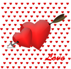 Valentine Heart and Arrow Decor with Hearts PNG Clipart