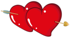 Valentine Hearts with Arrow PNG Clipart Picture