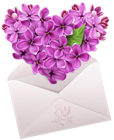 Valentine Letter with Flower Heart PNG Clipart