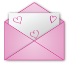 Valentine Pink Letter PNG Clipart Picture