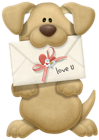 Valentine Puppy I Love You PNG Clipart Picture