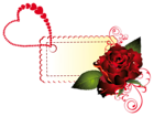 Valentine Rose Label PNG Clipart Picture