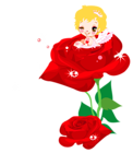 Valentines Cute Cupid and Rose PNG Clipart Picture