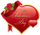 Valentines Day Heart with Rose PNG Clipart Picture