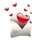Valentines Day Hearts Letter PNG Picture