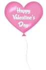 Valentines Day Pink Heart Balloon PNG Clipart Picture