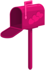 Valentines Day Pink Mailbox PNG Clipart