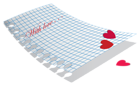 Wish Love Note with Hearts PNG Clipart