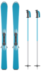 Blue Skis PNG Clipart Image