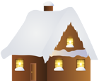 Brown Winter House Transparent PNG Image