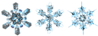 Crystal Snowflakes Transparent PNG Clip Art Image