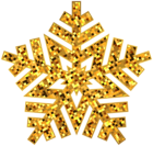 Gold Snowflake Decorative Clip Art