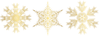 Gold Snowflakes Set Clip Art Image