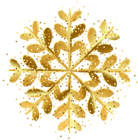 Golden Snowflake Clip Art Image