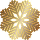 Golden Snowflake PNG Clip Art Image