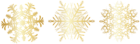 Golden Snowflakes Set Clip Art Image