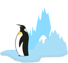 Penguin on Glacier Transparent PNG Clip Art Image
