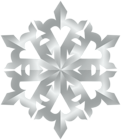 Silver Deco Snowflake PNG Clipart