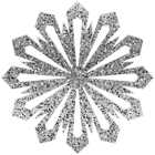 Silver Shining Snowflake PNG Clipart