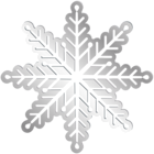 Silver Snowflake PNG Clip Art Image