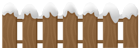 Snowy Fence PNG Transparent Clipart