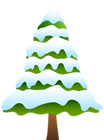 Snowy Pine Tree Clip Art PNG Image