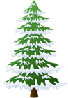 Snowy Pine Tree Transparent PNG Image