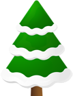 Snowy Tree Green PNG Clipart