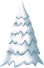 Snowy Tree Transparent Clip Art Image