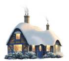 Transparent Snowy Winter House PNG Clipart
