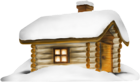 Transparent Winter House with Snow PNG Clipart