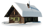 Transparent Winter House with Snow PNG Picture