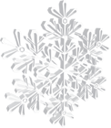 White 3D Snowflake PNG Clipart Image