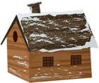 Winter Cabin House Transparent PNG Clip Art Image