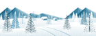 Winter Ground with Trees PNG Clipart Image
