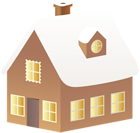 Winter House Brown PNG Clip Art Image
