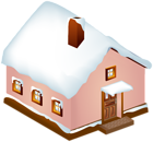 Winter Snowy House PNG Clip Art Image