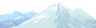 Winter Snowy Mountain Transparent PNG Clip Art Image