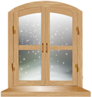 Winter Window PNG Clip Art Image