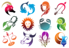 Colourful Zodiac Signs Set Large PNG Image