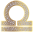 Libra Zodiac Sign Gold PNG Clip Art Image