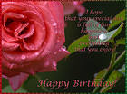 Happy Birthday Card with Rose