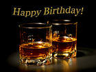 Happy Birthday Card with Whiskey