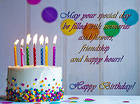 Happy Birthday Greeting Card and Cake