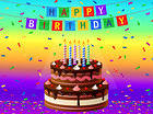 Happy Birthday Greeting Card with Cake