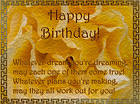 Happy Birthday Yellow Card