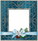 Blue Transparent Christmas Photo Frame