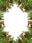Christmas Border Frame Transparent PNG Image
